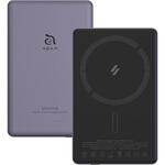 APBADGVC5PP GRAVITY C5 MagSafe対応ワイヤレス充電 5000mAh 超薄型 モバイルバッテリー パープル ADAM elements