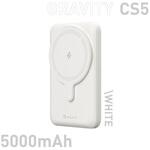 APBADGVCS5WH GRAVITY CS5 MagSafe対応ワイヤレス充電 5000mAh スタンド機能付 モバイルバッテリー ホワイト ADAM elements