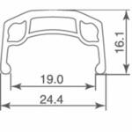 台湾製 リム 26×1.50 32H AV (ERD 544.8) シルバー TURBO