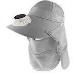ソーラーファンつき帽子 8WAY日焼け対策タイプ グレー LEPLUS NEXT