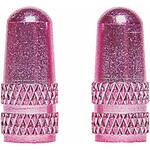 バルブアルミキャップ 仏式 ピンク 2個/セット AVEDIO(エヴァディオ)