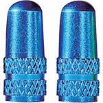 バルブアルミキャップ 仏式 ブルー 2個/セット AVEDIO(エヴァディオ)