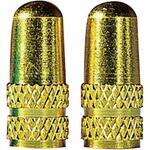 バルブアルミキャップ 仏式 ゴールド 2個/セット AVEDIO(エヴァディオ)