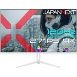 27型/3840×2160/HDMI×2、DP×2/ホワイト/スピーカー有/2年保証 JAPANNEXT