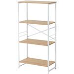 ラック スリム 木製棚板 4段 YAMAZEN(山善)