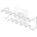 フィルムフック歯ブラシ&替え歯ブラシホルダー タワー 2段 ホワイト 山崎実業