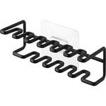 フィルムフック歯ブラシ&替え歯ブラシホルダー タワー 2段 ブラック 山崎実業