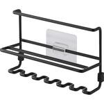 フィルムフック歯ブラシ&チューブホルダー タワー ブラック 山崎実業