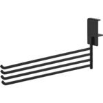 360度回転できる室内物干しタオルハンガー タワー ブラック 山崎実業