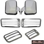 ダイハツ ハイゼットトラック 500系 用 メッキ ミラーカバー バックランプ テールランプ 作業灯 ガーニッシュ 4点セット MAD MAX(マッドマックス)