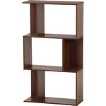 S型ディスプレイラック 3段 ミディアムブラウン 不二貿易