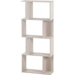 S型ディスプレイラック 4段 ホワイトウォッシュ 不二貿易