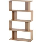 ディスプレイラック 4段 クレール オークナチュラル 不二貿易