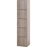 扉付き収納ボックス5段 アッシュグレー 不二貿易