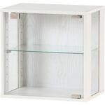 コレクションボックス(前・側板ガラス) オークWH 不二貿易