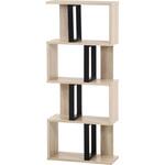 S字ディスプレイラック 4段 オーク 不二貿易