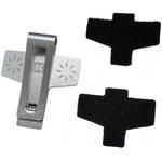 KEMEKO ケメコ 汎用ゴーグルクリップ 面ファスナー着脱式(SILVER) Kemeko