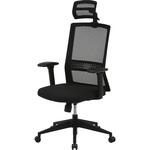 ヘッド付きハイバックチェア マスターⅣ BK 不二貿易