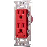 MLアースターミナル付接地ダブルコンセント(カバー付) 赤 明工社