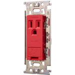MLアースターミナル付接地コンセント(カバー付)(赤) 明工社