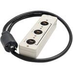 接地2P30A250V引掛マルチタップ L6-20 3コ口 L6-30P付 VCTケーブル 3m 明工社