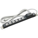 15A安全ブレーカ付 6コ口抜け止め接地コンセント VCTF3m接地プラグ付 明工社