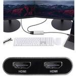 Thunderbolt 3 - 2ポートHDMI変換アダプタ 4K/60Hz対応 MacとWindowsに対応 サンダーボルト3(USB Type-C)/オス - 2x HDMI/メス StarTech.com