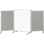 TSスクリーン 3連 ホワイトボード/クロス張り(組立サービス付) PLUS(プラス)[文具]