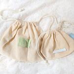 コットンポーチ巾着Mナチュラル 日本紐釦貿易