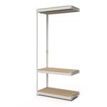 メタル&ウッドラック コーナー連結ハンガーラック3段 ドリームウェア