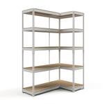 メタル&ウッドラック  シェルフ5段(幅81)+シェルフ5段(幅81) 連結セット ドリームウェア