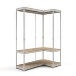 メタル&ウッドラック ハンガーラック3段(幅81)+ハンガーラック3段(幅81) ドリームウェア