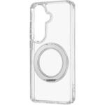 Galaxy S26 耐傷・耐衝撃ハイブリッドケース 「UTILO Hybrid mag swing」 クリア/シルバー LEPLUS NEXT