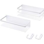 洗濯機横 洗剤ラック マグネット 2段 セパレート 大容量詰め替え2.5kg対応 落下防止バー フック2個 エレコム