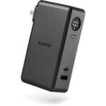 コンセント一体型 モバイルバッテリー 10000mAh PD対応 30W 2ポート(Type-C+USB-A) PSE適合 残量1%表示 エレコム