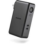 コンセント一体型 モバイルバッテリー 10000mAh PD対応 30W 2ポート(Type-C+USB-A) 残量1%表示 PSE適合 エレコム