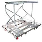 フレコンバッグ キャスター付き台車 容量1.0m? 1150×1150×1200mm グリーンクロス