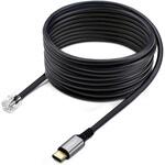 USB-C - RJ9変換アダプターケーブル/1.8m/オフィス電話受話機・ヘッドセット接続用/ノートPC・デスクトップ・モバイル対応 StarTech.com