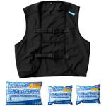 メッシュベスト&保冷剤セット クロダルマ