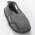 防災ルームシューズ 右足 M グレー 徳武産業