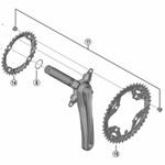 Y1ME98010 Y1ME98010 ダブルギア固定ボルト (M8×8.5mm) & ナット 各4個 SHIMANO(シマノ)