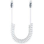 PD100W シリコンコイルケーブル 1.5m ホワイト 日本トラストテクノロジー