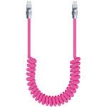 PD100W シリコンコイルケーブル 1.5m ピンク 日本トラストテクノロジー