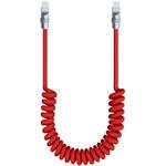 PD100W シリコンコイルケーブル 1.5m レッド 日本トラストテクノロジー