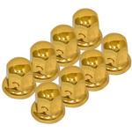 ISO33mm スチール製ナットキャップ フロント リア兼用 高さ50mm ゴールド デコキャップ 8個セット MAD MAX(マッドマックス)