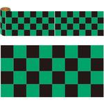 かんたんロール幕 市松(黒緑) アルファ