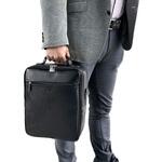 ハンドル付き合皮ショルダー-縦型(26cm) ANDY HAWARD