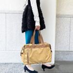 ナイロンタック付きボストン-15L・ベージュ VALENTINO VISCANI