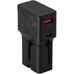 PD25W対応 海外用USBアダプター AD-102BK ドリテック