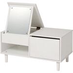 ドレッサーテーブル 幅80cm ロータイプ 姫系 おしゃれ 鏡台 化粧台 コンパクト 萩原